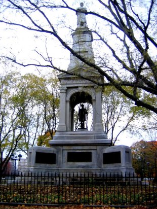 Harvard Square Cambridge Common Abraham Lincoln Memorial- (medium sized photo)