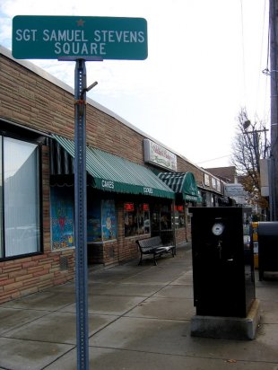 Medford St SGT Samuel Stevens Square Sign- (medium sized photo)